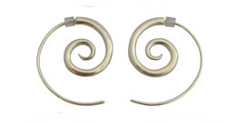 Silver Spiral Earrings - Medium