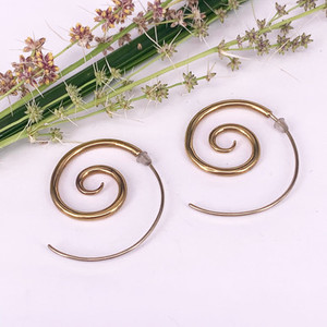Products: Gold Plated Spiral Earrings - Large