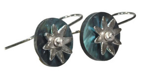 Products: Paua Daisy Disk Earrings