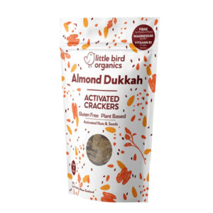 Products: Little Bird Dukkah Crackers (V, GF, DF)