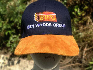 Ben Woods Group Embroidered Suede Peak Cap