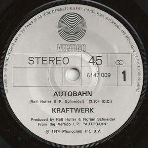 Krautrock: Kraftwerk - Autobahn (7" SECONDHAND)