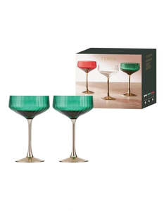 Tempa Valentina coupe glass.2 green
