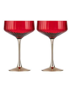Christmas: Tempa Valentina coupe glass.2 red