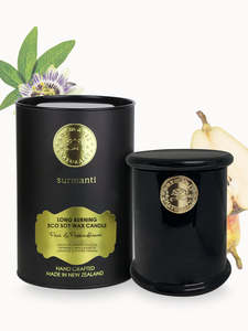 Surmanti Pear & Passionflower Long Burning Eco Soy Wax Candle