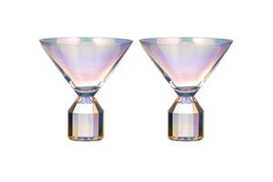 Christmas: Ladelle Tempa: Ava Opal  Martini Glass Set