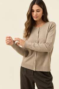 Isle Of Mine: Isle of mine Darby cardigan stone