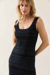Isle Of Mine: Isle of Mine Ida knit tank dress Navy
