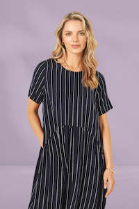Lemon Tree Design 1: Lemon Tree Monroe dress Navy Stripe