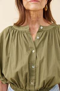 Isle of Mine Rosa reversible top crop Sage