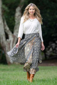 Skirts: Silk Zelda wrap skirt one size