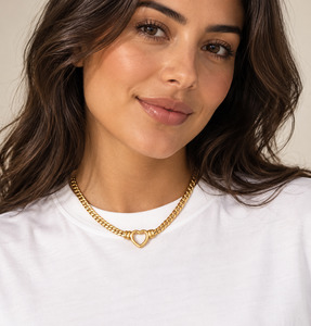 New Arrivals 1: Flying Saucers gold heart chain necklace pre order