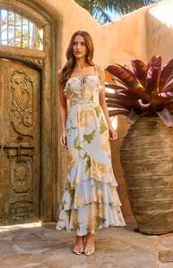 Dresses: Floral chiffon dress