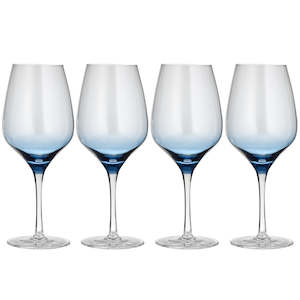 Drinks And Glasses: Ladelle Prism Blue 4pk Wine Glass