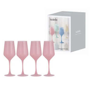 Drinks And Glasses: Ladelle Blush wine glasses 4pk