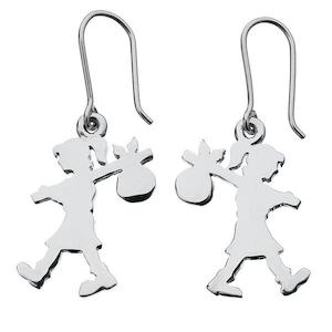 Karen Walker Runnaway Girl Earrings silver