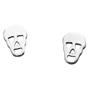 Karen Walker: Karen Walker Mini Skull Earrings Sterling Silver