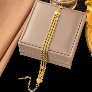 Fate Becker: Flying Saucers three layer bracelet