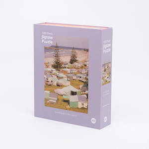 Christmas: Camping Mt Maunganui NZ jigsaw puzzle boxed