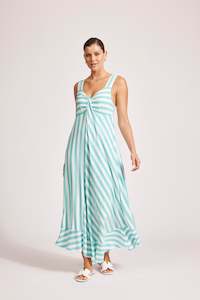 Eb & Ive Treville striped tank maxi Aqua