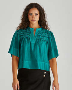Fashion: Sass Fillip Ruffle yoke blouse