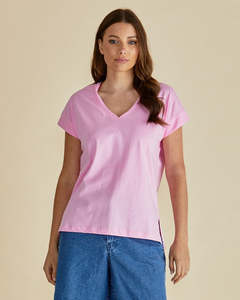 Brands: Betty Basics Tracy v neck Tee  pink