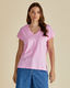Betty Basics Tracy v neck Tee  pink