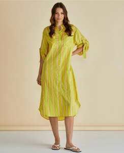 Brands: Betty Basics Hayman shirt dress lemon mix