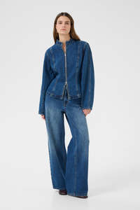 Denim: Karen By Simonsen Bonnie Jeans - Dark Blue Denim