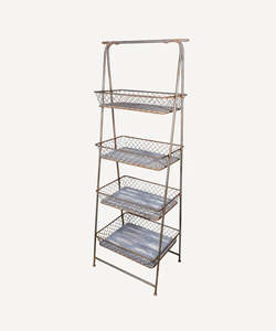 Tables: French Country Four Shelf Stand