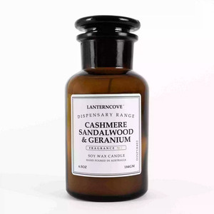 Lanterncove Dispensary 6.5oz Cashmere Sandalwood & Geranium Candle