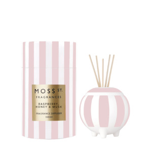 Moss St. Ceramic Diffuser 100ml - Raspberry Honey & Musk