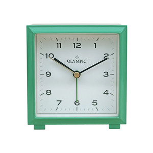 Olympic Square Metal Alarm Clock - Green