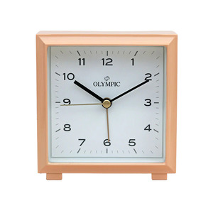 Olympic Square Metal Alarm Clock - Apricot