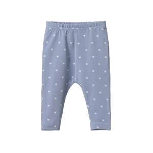 Allbaby: Nature Baby Leggings - Hearts Bluebelle Print