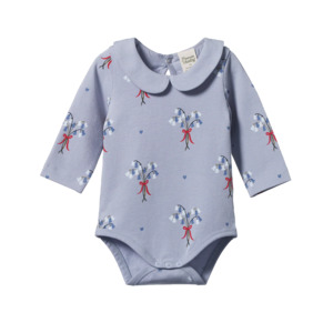 Allbaby: Nature Baby Agnes Bodysuit - Bluebelle Print