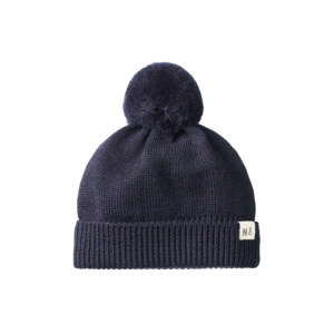 Nature Baby Alpine Pom Pom Beanie - Navy