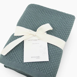 Allbaby: Ecovask Cot/Buggy Blanket Winter Weight - Sea Foam