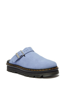 Footwear: Dr Marten's Zebzag Mule - Cornflower Blue Suede