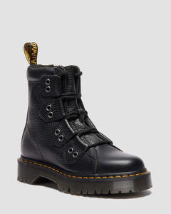 Footwear: Dr Martens 1460 Bex LTT 4 Tie Boot - Black Milled Nappa