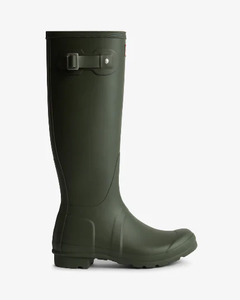 Footwear: Hunter Women's Original Tall Boot - Dark Olive