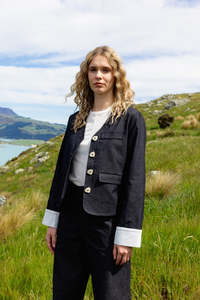 Siren Clothing: Neris Lennox Jacket - Granite