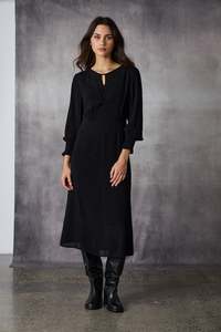 Lania The Label: Lania The Label Shadow Dress - Black