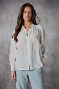 Lania The Label: Lania The Label Tapestry Shirt - Ivory