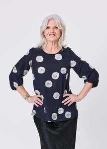 Lemon Tree Annette Top - Black Dot
