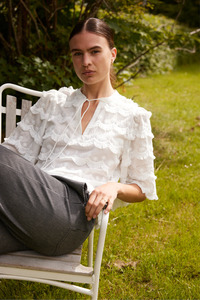 Rue De Femme: Rue De Femme Fiorella Blouse - Off White