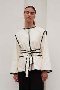 Rue De Femme: Rue De Femme Gloriana Kimono - Off White