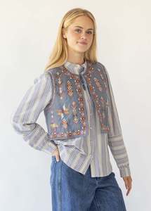 Lollys Laundry: Lollys Laundry IlsaLL Vest - Dusty Blue