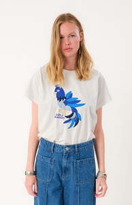Lollys Laundry RomaLL Tee SS - White Blue Bird