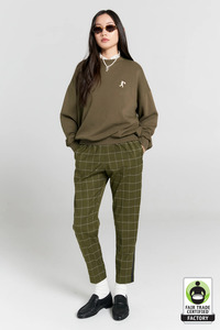 Sweatshirts Hoodies: Karen Walker Runaway Organic Cotton Crewneck Sweatshirt - Hunter Green